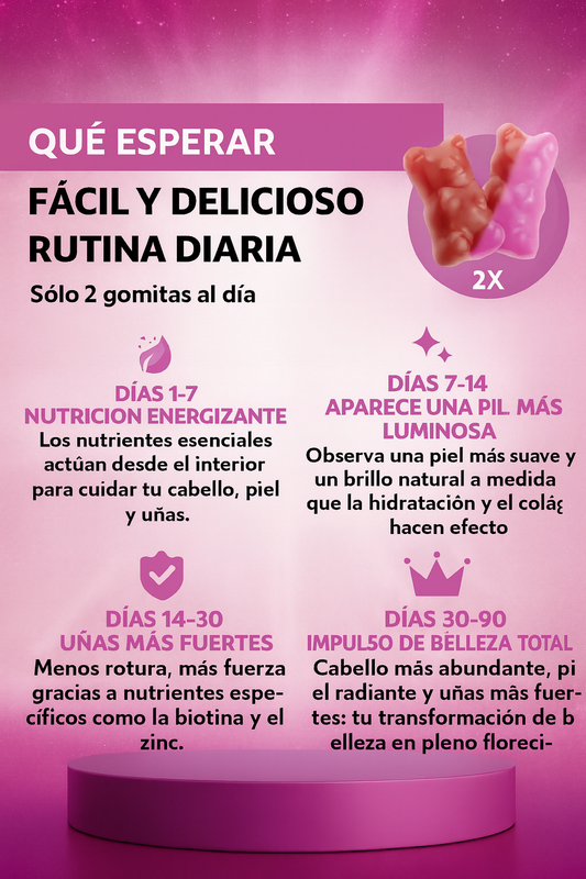 Gummies para el crecimiento y fuerza del cabello