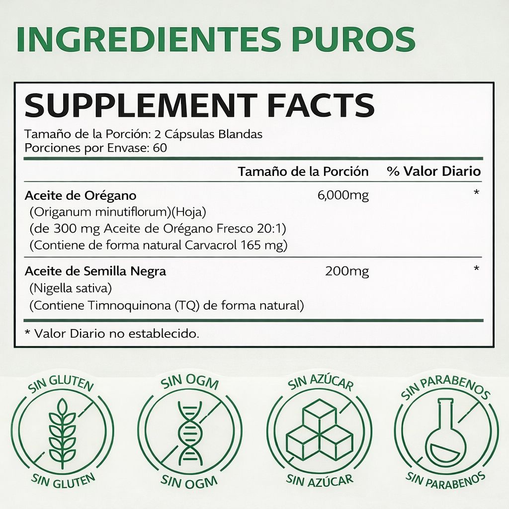 Aceite de orégano puro