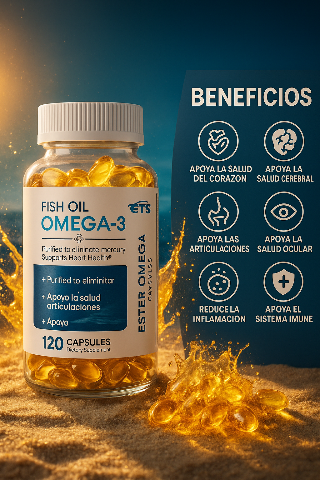 Omega 3 Alta Mar – Potencia Cerebral & Salud del Corazón
