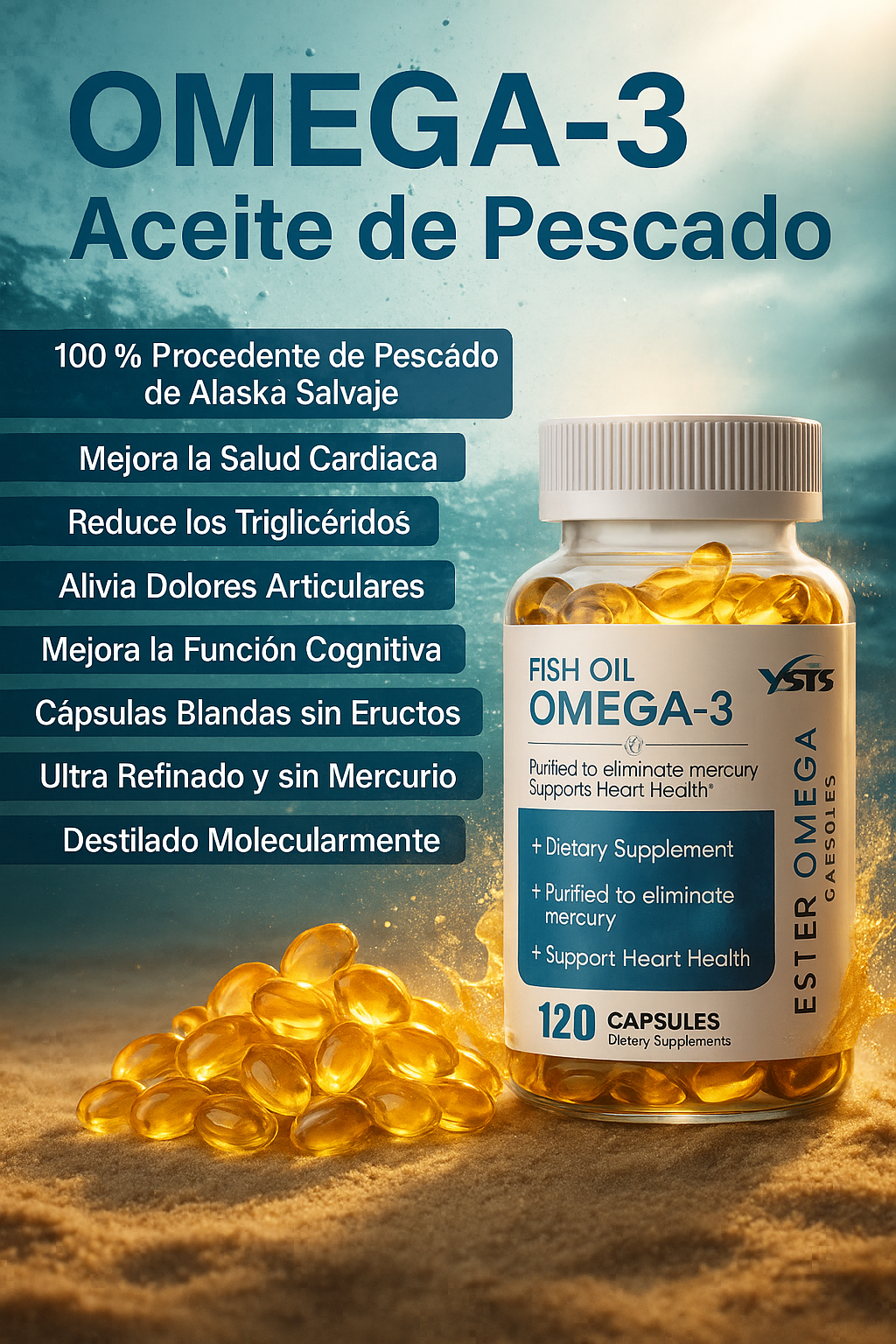 Omega 3 Alta Mar – Potencia Cerebral & Salud del Corazón