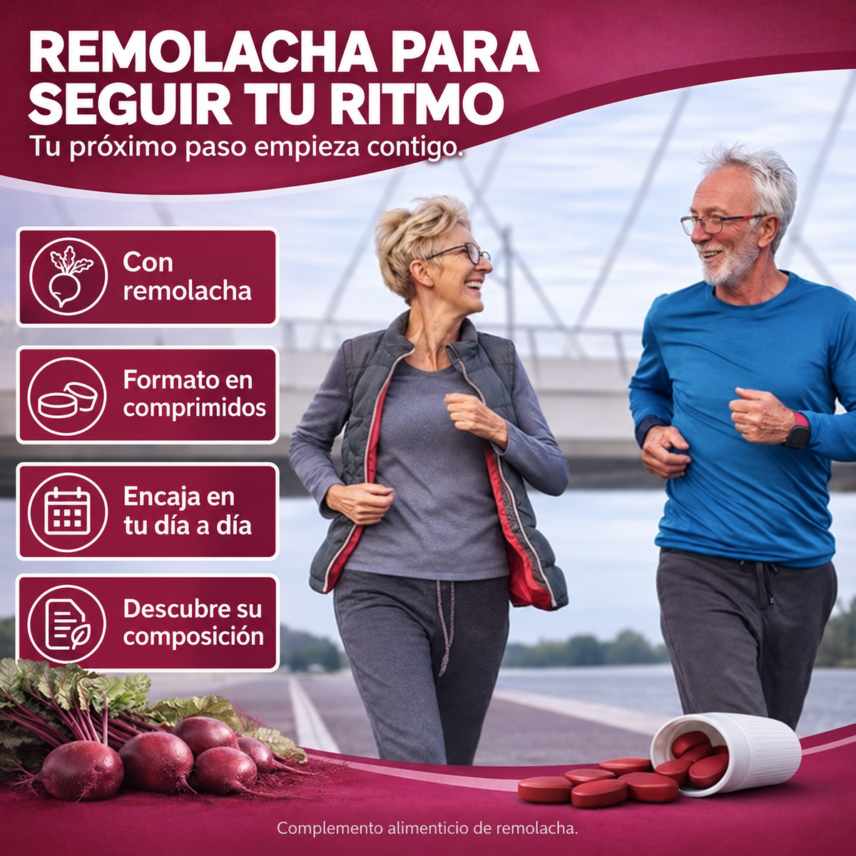Raíz de Remolacha Orgánica · 1300 mg · 90 Tabletas