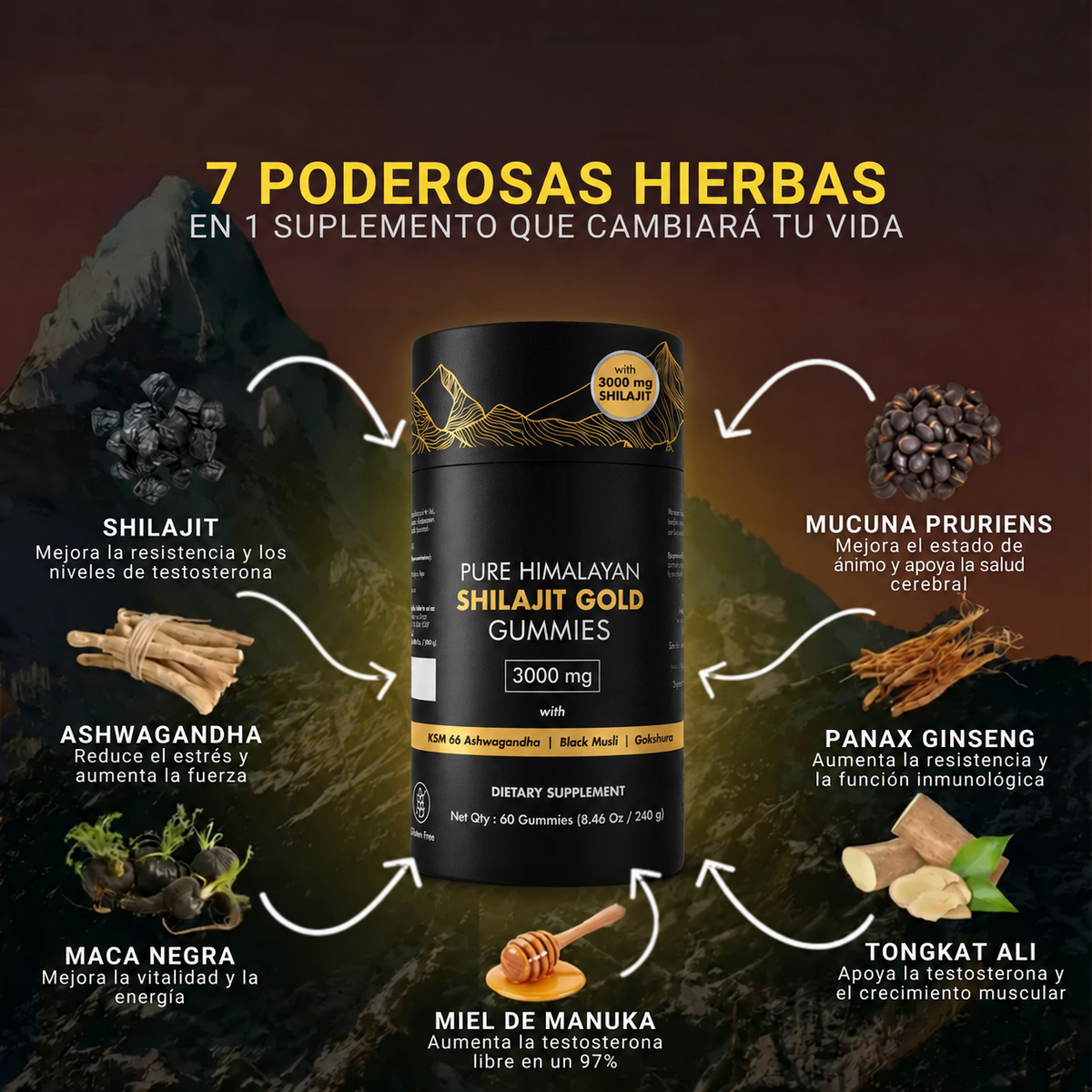 Kraftnatur | Gominolas de Shilajit Puro