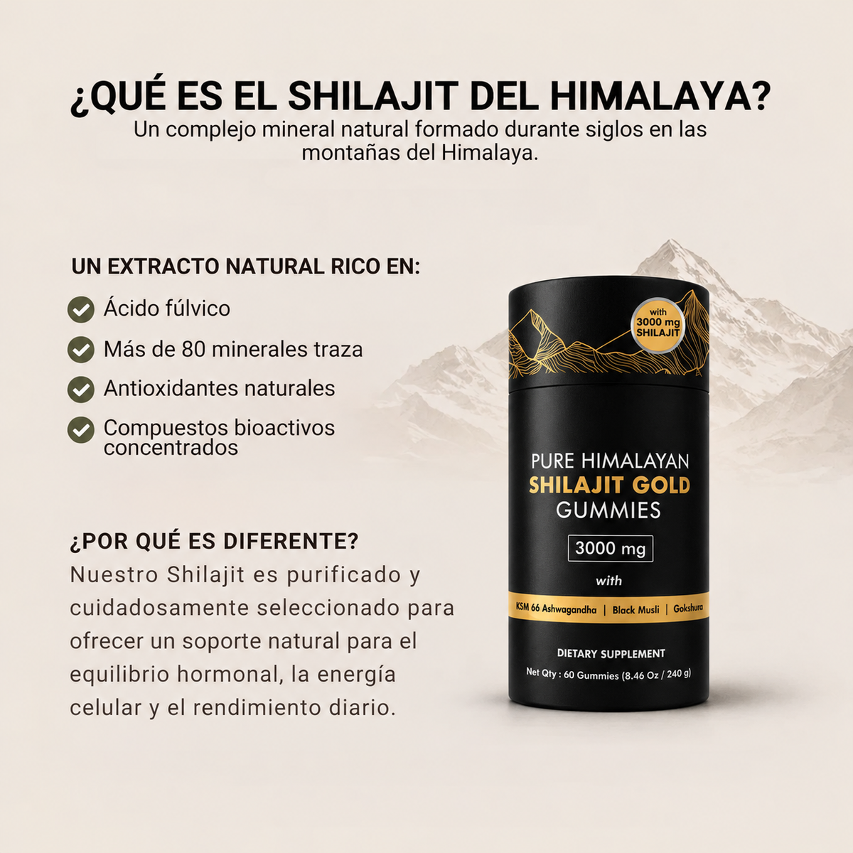 Kraftnatur | Gominolas de Shilajit Puro