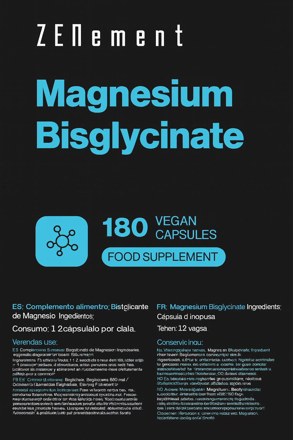 Magnesio bisglicinato con alta biodisponibilidad