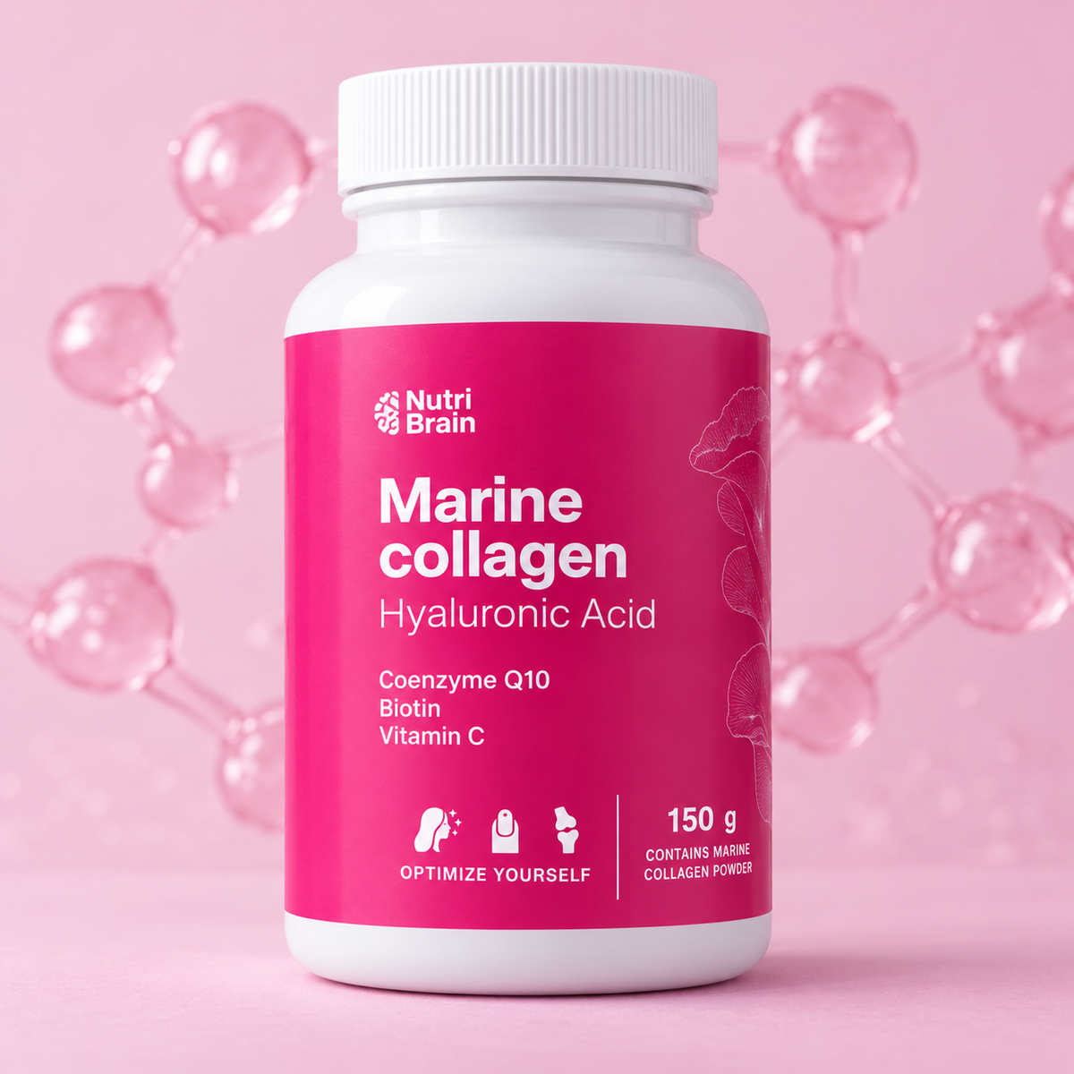 Marine Collagen · Colágeno Marino con Ácido Hialurónico, Biotina y Vitamina C