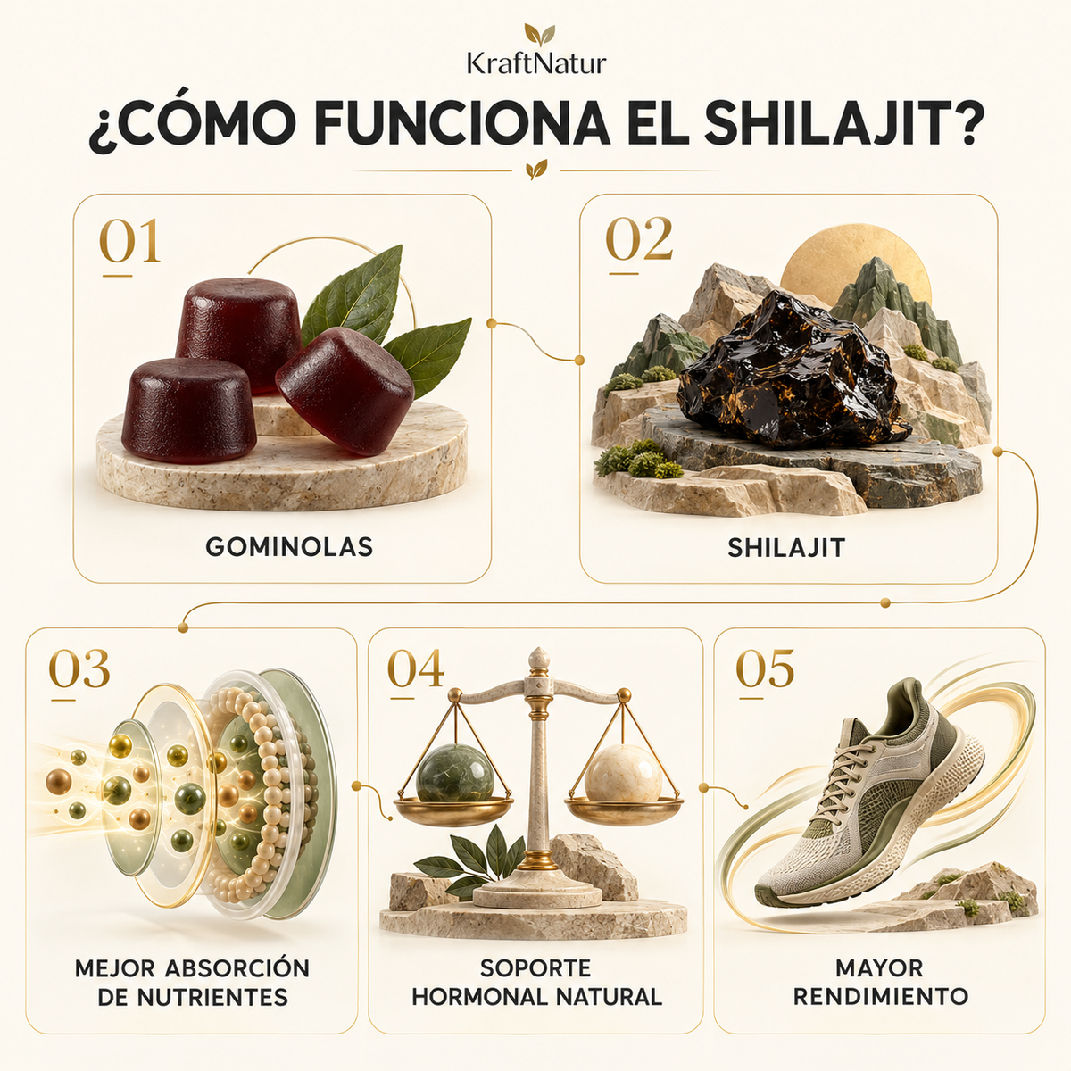 Kraftnatur | Gominolas de Shilajit Puro