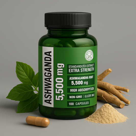 Ashwagandha premium 5,500mg-apoyo natural para extres yenergía