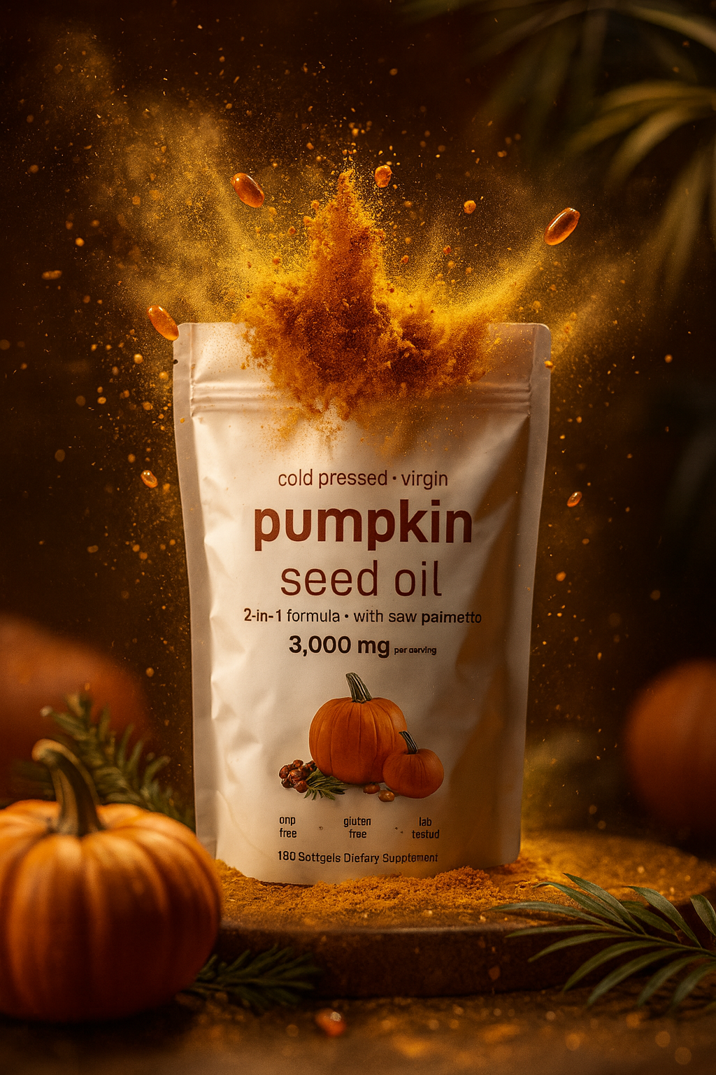 Aceite de Semilla de Calabaza 3000 mg – Cabello Fuerte y Piel Radiante